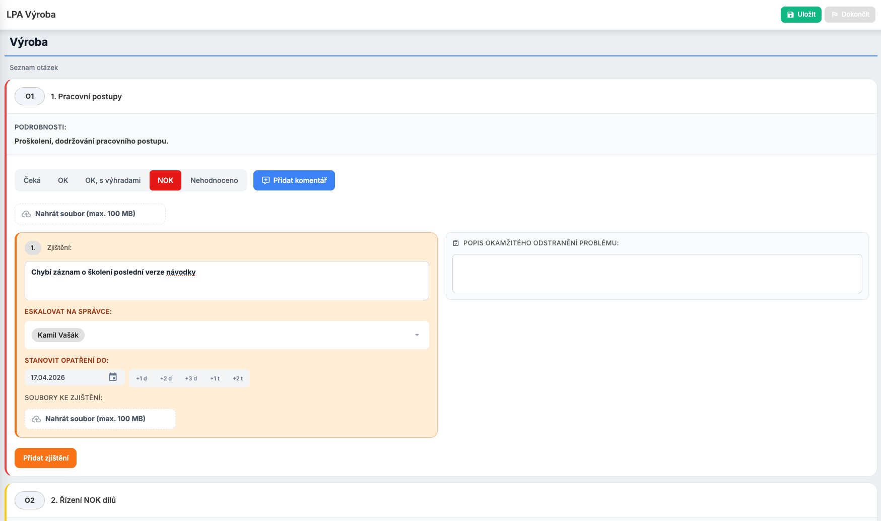 iDomino — Audity pracovišť