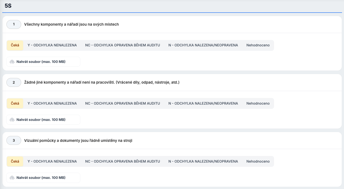 iDomino — Kontrola pracoviště